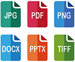 JPG, PSD, PPT, DOCX, TIFF & PDF printing